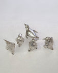 Penguins Sculpture - Sterling Silver Group