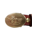 Royal Wulff Fly Buckle - Chestnut Belt