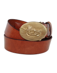 Royal Wulff Fly Buckle - Chestnut Belt