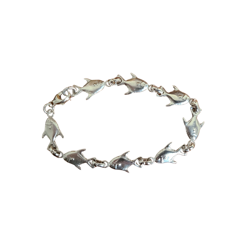 Silver Permit Link Bracelet
