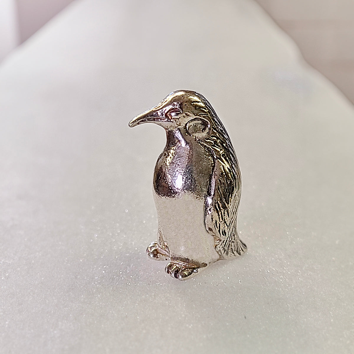 Penguins Sculpture - Sterling Silver Group