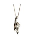 Sterling Chimp Necklace