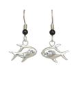 Sterling Permit Fish Dangle Earrings